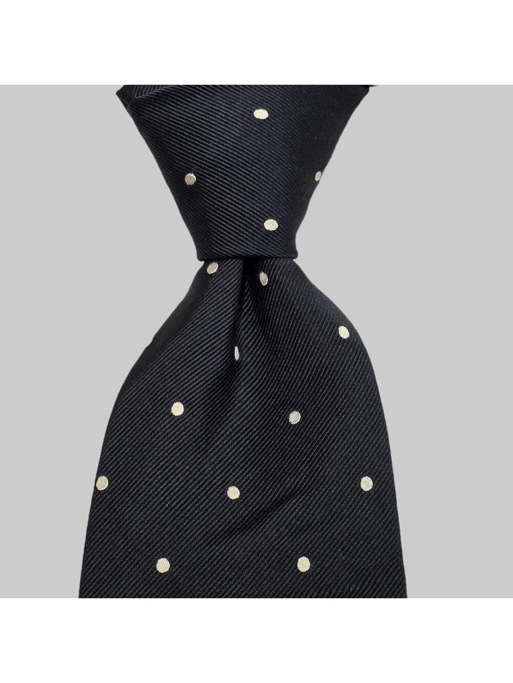 Loro Piana Luxury Tie Necktie SUITS Mes SILK  Dark Navy Polka Dots Long 61x3.3/4